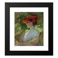 thumbnail image 2 of Frank Duveneck 12x14 Black Modern Framed Museum Art Print Titled - Lady with a Red Hat (Portrait of Maggie Wilson) (C. 1904), 2 of 5