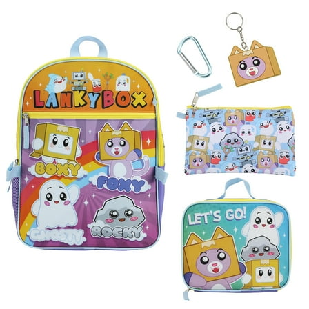 LankyBox 5-Piece 16" Backpack & Lunchbox Set
