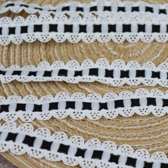 1.7cm Width Stretchy Lace Trim Elastic Band for DIY Handmade Craft Decoration Sewing Accessories
