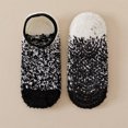 thumbnail image 2 of Fabrcox Fuzzy Slipper Socks, Unisex Thicken Plush Non Slip Winter Warm Casual Indoor Loungewear Floor Socks for Home Sleeping (Black), 2 of 4