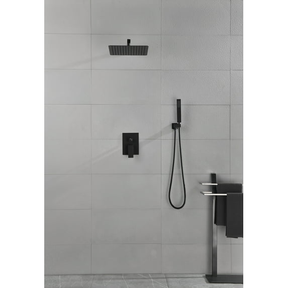 CoSoTower 10 inch Shower Head Bathroom Luxury Rain Mixer Shower Complete Combo Set Wall Mounted
