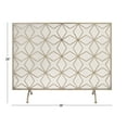 thumbnail image 4 of DecMode 38" x 28" Gold Metal Star Patterned Single Panel Geometric Fireplace Screen with Mesh Netting, 1-Piece, 4 of 12
