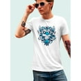 thumbnail image 2 of Blue Monster Street Design Men White T-Shirt, Male Medium, 2 of 4