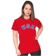 thumbnail image 4 of USA United States Patriotic 4th July Womens Slim Fit Graphic Tee Brisco Brands M, 4 of 6