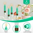 thumbnail image 2 of 4 PCS | 7inch Handmade Pink Pillar Candle Unscented Vertical Stripe Taper Candles for Holiday Wedding Party Dinner Household Décor Candlesticks, 2 of 6