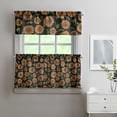 thumbnail image 2 of Boho Bloom Curtains 24 Inch - 3 Panel Rustic Farmhouse Set with Vintage Wildflowers, Country Kitchen Window Drapes, 2 of 4