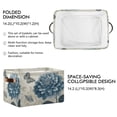thumbnail image 2 of Foldable Storage Basket,Canvas Fabric Foldable Storage Bins with Handles Open Home Storage Bins Boxes for Toy Book Shelf Closet Baskets Blue Flower with Butterflies, 2 of 8