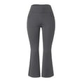 thumbnail image 5 of Prolriy Yoga Pants Women Wide Fitness Pants Flare Yoga with Pocket Women High Trousers Waist Straight for Yoga Trousers Sports Leg Flared Leggings Yoga Pants Women's Pants Dark Gray XL, 5 of 6