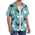 thumbnail image 2 of Kdxio Men'S Hawaiian Shirt For Men Short Sleeve Shirt Lovely Roosters Summer Casual Holiday Beach Button Down T-Shirts, 2 of 5