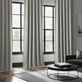 thumbnail image 4 of Exclusive Fabrics  Lounge Embossed Velvet Curtains - Room Darkening Rod Pocket Curtain for Bedroom & Living Room (1 Panel) 50 X 108 - Pewter, 4 of 5