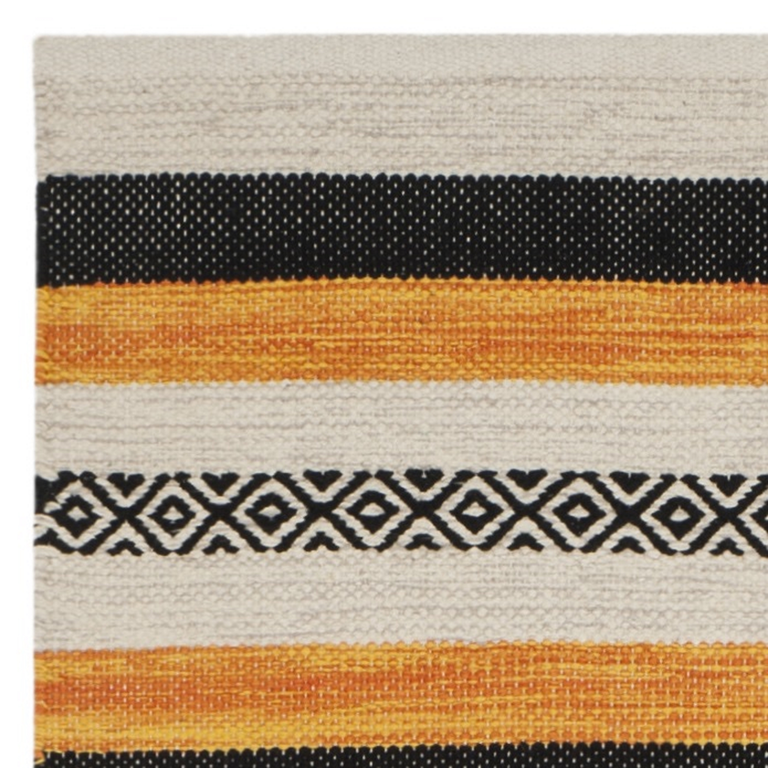 SAFAVIEH Montauk Crawford Striped Soft Braided Cotton Runner Rug, Red/Multi, 2'6" x 6'