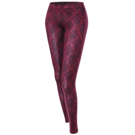 FashionOutfit Women's Skull Printed Pattern Tight Leggings