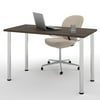 Bestar Work Surface Table with Round Metal Legs