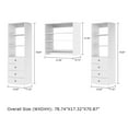 thumbnail image 4 of ModMakers Modular Closet System With Drawers, Wood Closet Organizer and Storage System w/ Hanging Rods, White, 4 of 7