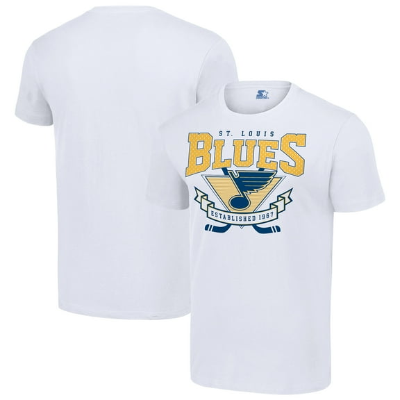 Men's Starter White St. Louis Blues Team Logo Graphic T-Shirt