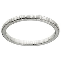 2mm Half Round Damascus Steel Ring