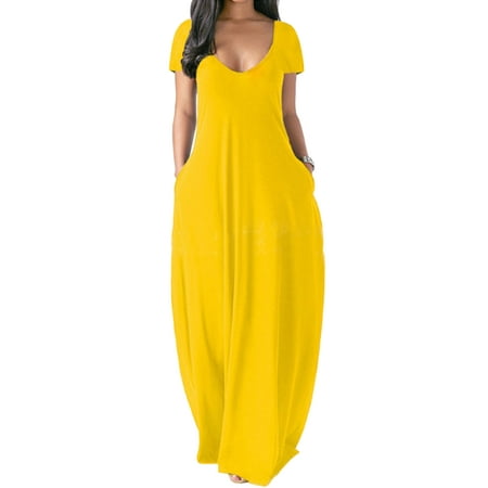 

Frontwalk Nightshirt for Women Short Sleeve Sleepwear Dress Nightwear Sleep Shirt Casual Lounge Loose Long Maxi Pajama Dress