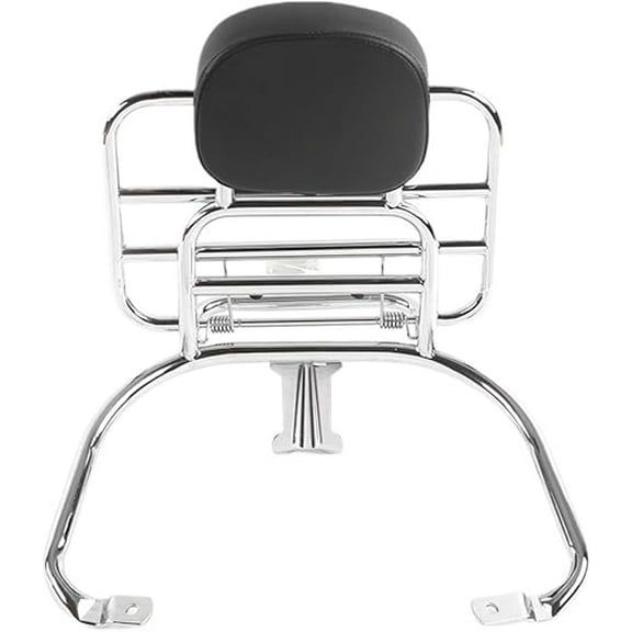 Applicable to Rear Luggage Rack with Backrest Cushion Silver Fit for Vespa for Sprint Primavera 50 125 150 250 300 GTS