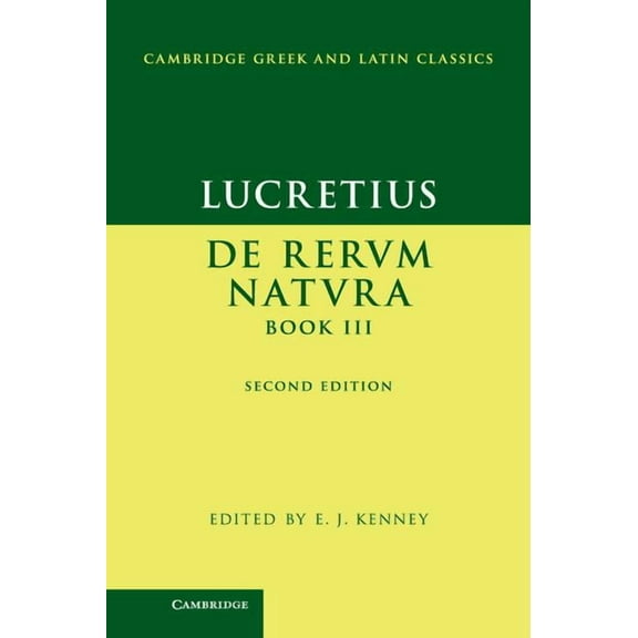 Cambridge Greek and Latin Classics Lucretius: De Rerum NaturaBook III, (Hardcover)