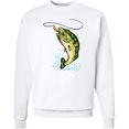 thumbnail image 2 of Inktastic Leaping Bass Fish Adult Sweatshirt, 2 of 4