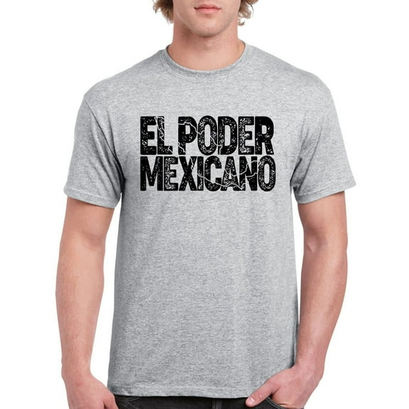 Grunge Style Mexican Power T-Shirt Men -Smartprints Designs, Male Large