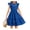 Deep Blue, variant on Arshiner Girls Dresses Flutter Sleeve A-Line Sundress Casual Summer Tiered Swing Midi Pocket Dress