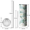 thumbnail image 4 of Daisy 20 Oz Skinny Tumbler with Lid and Straw - Insulated Water Bottle- Insulated Travel Coffee Mug, 4 of 5