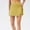 Yellow, variant on Elvqul Summer Skirt for Women A-Line Mini Skirts Elastic Waisted Blue Solid Side Slits Womens Short Skirts