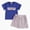 Independence Day08-Blue, variant on kaprioy Baby Toddler Boys Summer Shorts Clothing Set, 6 9 12 18 24 Months Short Sleeve Embroidery Letters T-shirt with Plaid Shorts Outfit T-Shirts Elastic Waist Shorts 2Pcs Outfits