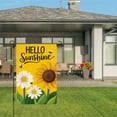 thumbnail image 3 of AMHNF Hello Sunshine Daisy Sunflower Linen Garden Flag for Spring Summer Home Outdoor Garden Yard Door Decor 12x18 inch, 3 of 5