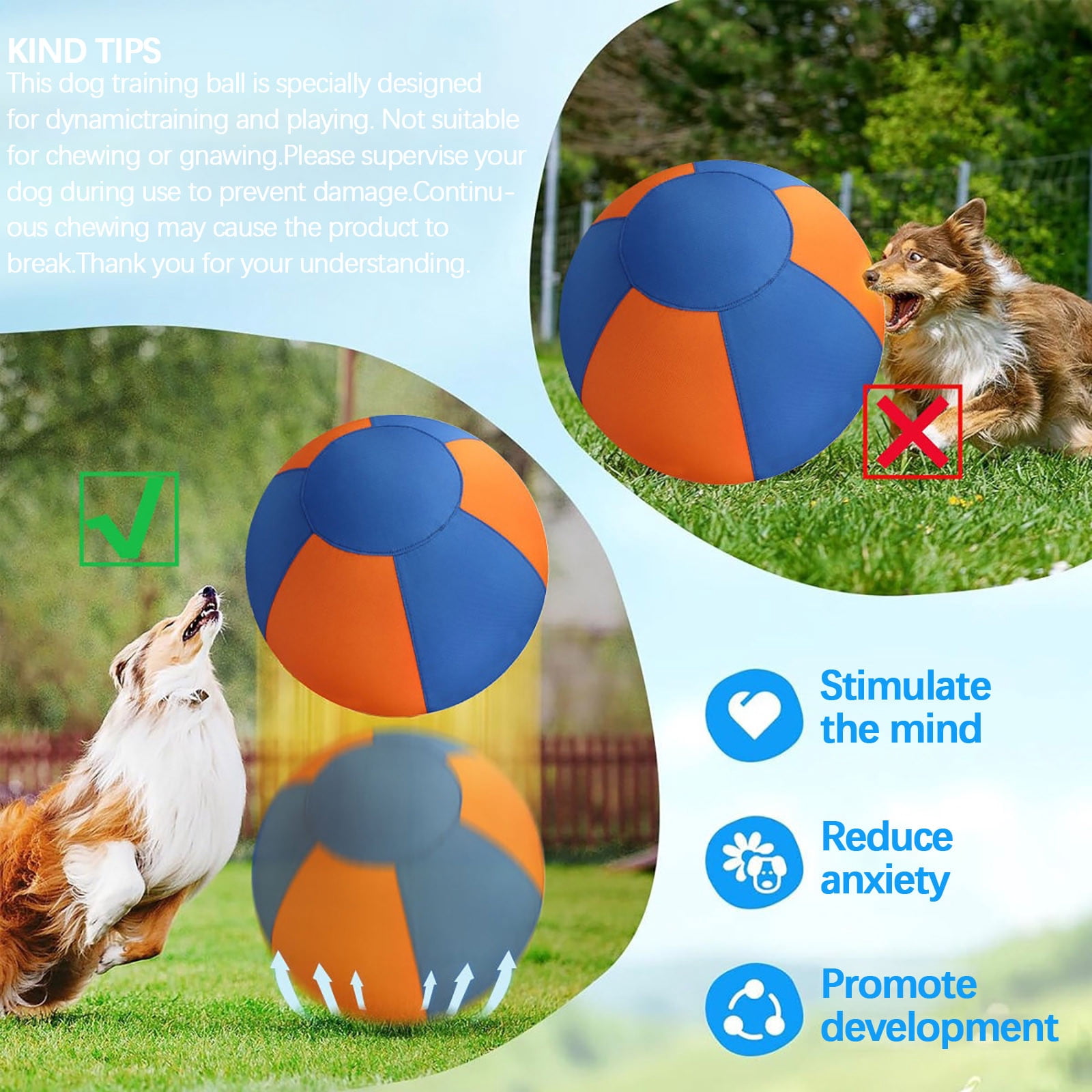 Interactive Dog Toys Dog Soccer Ball to Keep Them Busy,Durable Automatic Moving Jumping Dog Balls, Dog Agility Equipment, Available in Four Sizes to Suit All Dogs