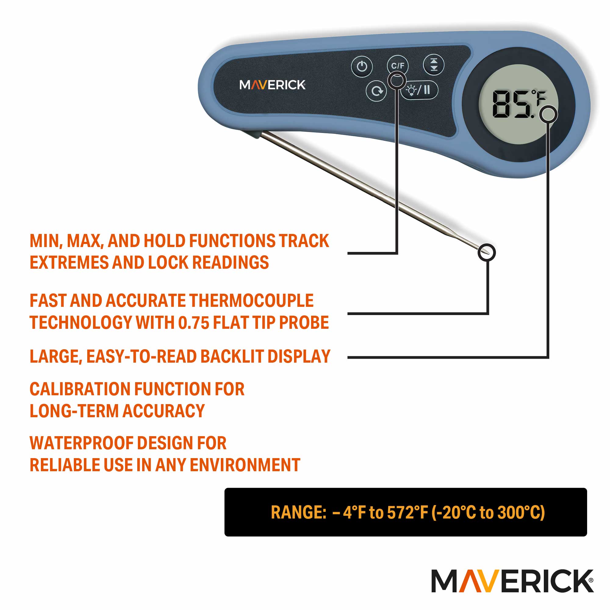 MEAT THERMOMETER FOLD (Pack of 1)