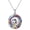 Rainbow Crystal, variant on Animal Necklace for Women 925 Sterling Silver Monkey Ladybug Pendant Necklace