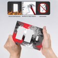 thumbnail image 3 of Sdmnsg-T Red Gray Abstract Print 2 Rocker 1 Toggle Decorative Electrical Receptacle Outlet Plates Covers for Bedroom Kitchen Farm House Decor 6.4x4.5 in, 3 of 5