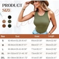 thumbnail image 5 of Tank Top with Built in Bra for Women, Ribbed Sleeveless Cami, Stretchy Fitted Basic Tank Top for Everyday Wear, 5 of 8