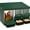 green, variant on Shininglove 3-Compartment Galvanized Steel Chicken Nesting Box - Rollout Egg Collection System for Coops, Wall or Freestanding Mount