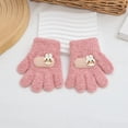thumbnail image 2 of REDARER Kids Winter with Adorable Bunny Design Warm Insulated Five Finger Mittens for Toddlers Boys Girls Cold Weather,Size:1-3 Years, 2 of 4