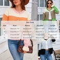 thumbnail image 3 of PBFRDSJ Women’s Striped Open Front Cardigan Long Sleeve Crew Neck Button Down Knit Sweater Retro Casual Wool Tops, 3 of 9