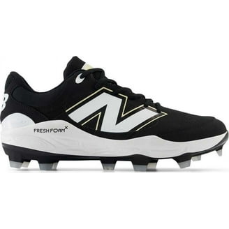 New Balance Mens 3000V7 Molded Baseball Cleats Black/White 11
