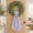 Purple, variant on Black Grey Geometric Wreath Sash for Front Door, Decorative Seasonal Bows Ribbons, Square Minimalist Modern Holiday Wreath Accessories for Home Thanksgiving Fall Christmas Decorations
