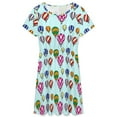 thumbnail image 3 of Hot Air Balloons Dress Fashion Beach Short Sleeve Dresses Female Party Printed Sundress, 3 of 7