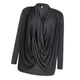 thumbnail image 1 of Tops con cuello en V drapeados y hundidos en parte dentera de manga para mujer Macarena  Camisa de cuello irregular, 1 of 8