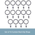 thumbnail image 3 of Kenney Clip Rings for 1" to 1-1/4" Diameter Curtain Rods, Bronze/Black, Set of 14, 3 of 5