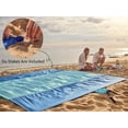 thumbnail image 4 of Beach Blanket Sandproof, Extra Large Beach Mat, Travel Ground Cover, Big & Compact Sand Free Mat Quick Drying, Lightweight & Durable with 4 Stakes, 4 Corner Pockets & Metal Hanger, 4 of 5