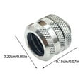 thumbnail image 3 of 12Pcs Computer Water Cooling Pipe Sealed Solid Color Adapter Solid Color G1/4 Anti-rust Nonslip Fast Release 5mm Thread Connector White, 3 of 8