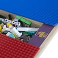 thumbnail image 5 of Time-2-Play Montessori Kids Play Table, Red & Blue Reactangular Activity Table with Trough for Toddlers Compatible with Lego Building Blocks [12”-17” Adjustable Legs], 5 of 5