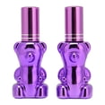 thumbnail image 3 of 2 botellas de perfume con atomizador en forma de oso, a prueba de fugas, rellenables, vacías, 12 ml, moradas, 3 of 14