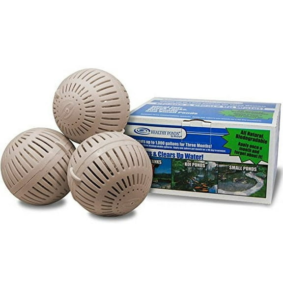 Healthy Ponds Aquasphere Pro Biodegradable Pond Treatment 3-Pack, Each Sphere Treats up to 1,000 Gallons