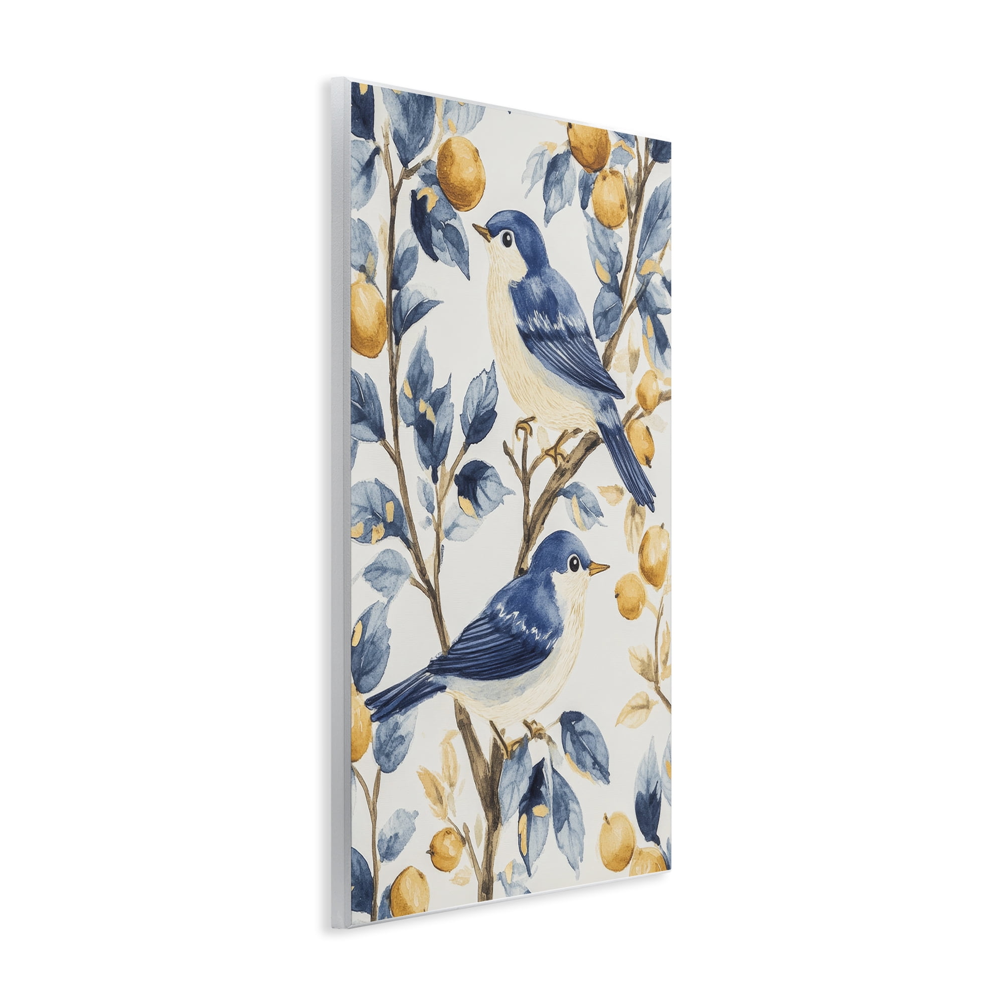 Stupell Industries Sweet Blue Birds on Lemon Branch Wall Plaque Art, design by Petal Prints Design