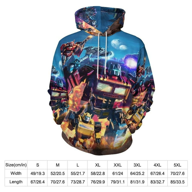 Transformers Hoodie 3D Print Pullover Hooded Long Sleeve